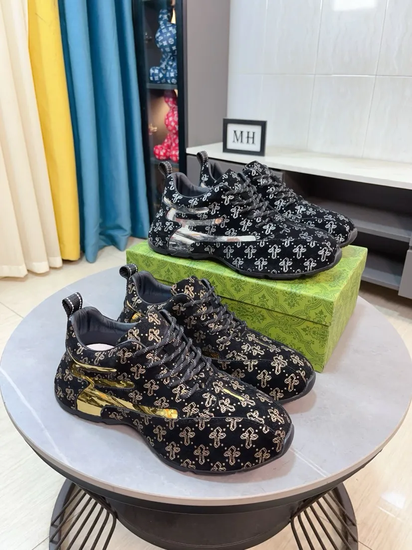 Men's shoes 💰560🌹🌹【GUCCI】pop-top casual sneakers with daddy outsole, breathable and comfortable, easy to walk, a versatile style for trendy men, upper with cowhide edged outsole design➕genuine leather lining➕Gucci's popular original outsole, sports and running style, super comfortable. Code number 38-44